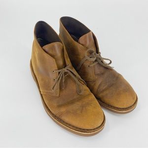 Clarks Mens Brown Leather Chukka Boots “Bushacre” Size 11
